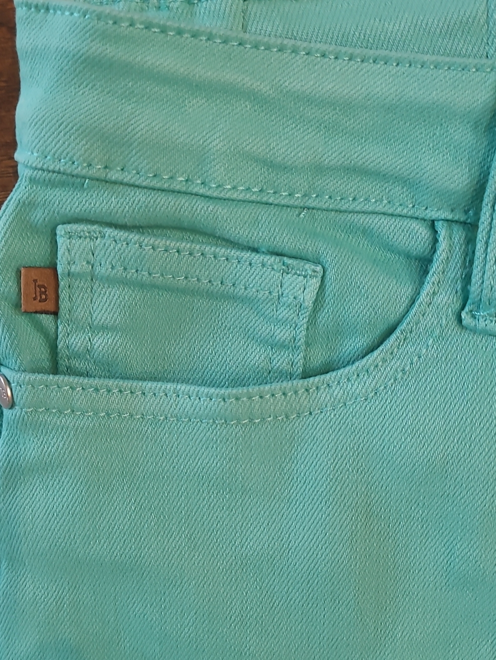 Judy Blue Bright Teal Slim Fit  Jeans  Stretchy Size 13/31 - Picture 3 of 12